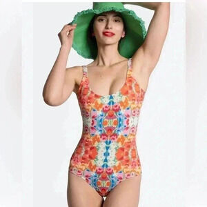 New Coverswim One Piece Swimsuit XS Floral SPF 50